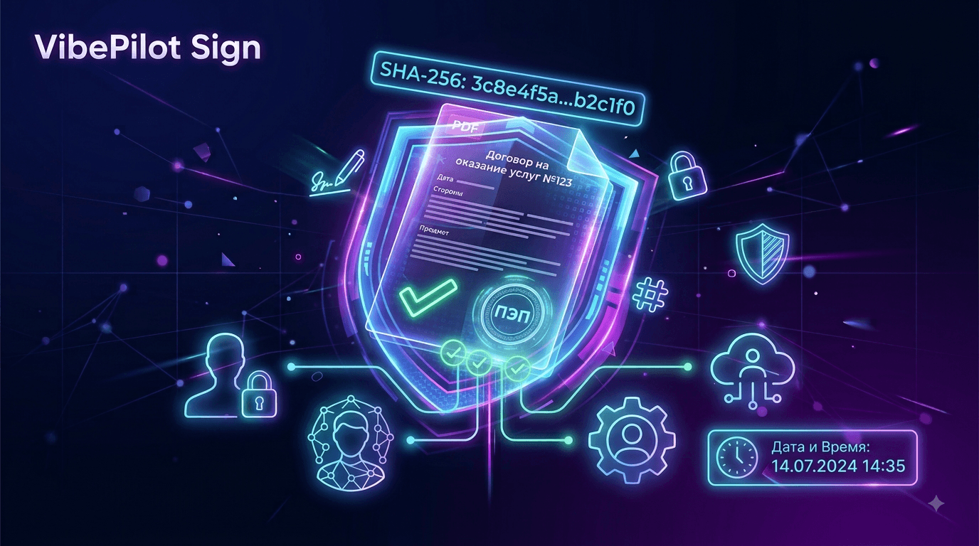 Подписание документов ПЭП в VibePilot